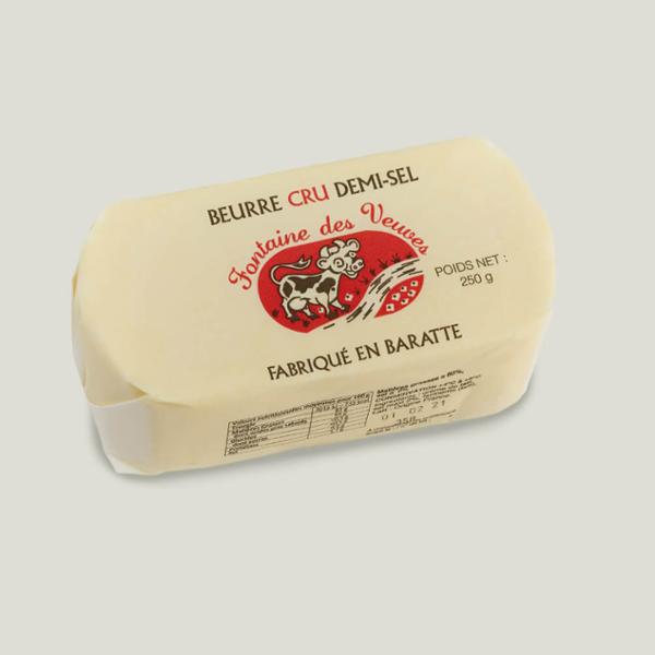BEURRE CRU MOULE 1/2 SEL 250G X 12