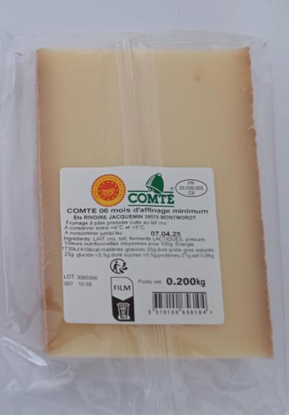 COMTE AOP 6 MOIS PORTION RIVOIRE 200G X10